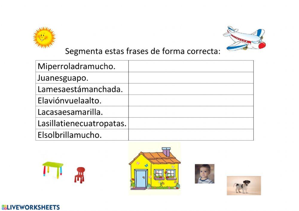 Separar palabras de una oración