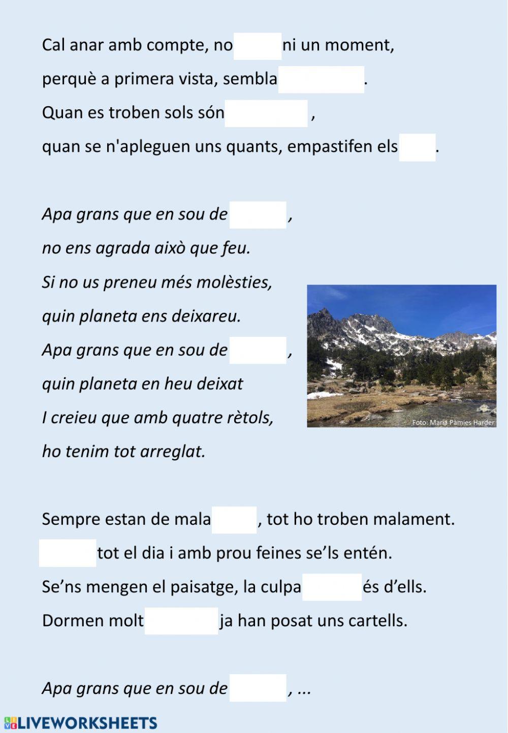 APA GRANS QUE EN SOU DE BÈSTIES