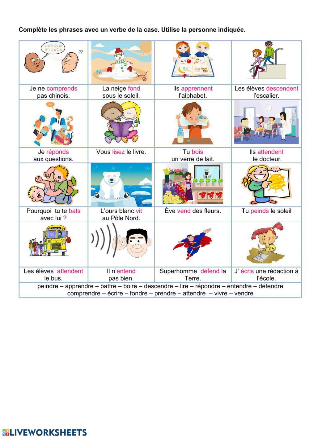 Verbes au troisieme group