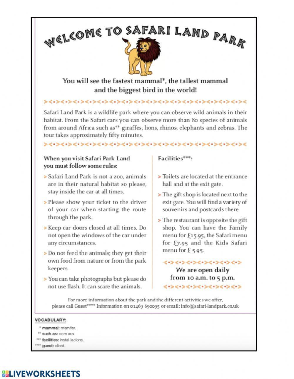 Reading comprehension