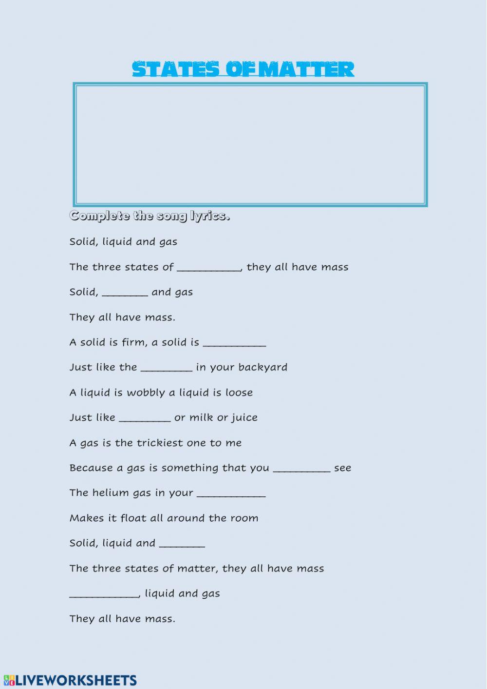 The three states of matter