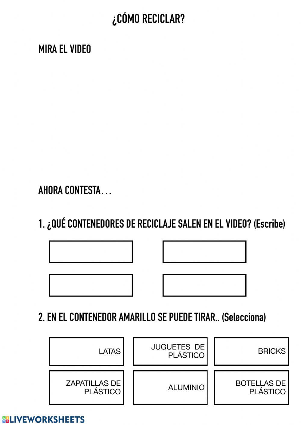 Contenedores de reciclaje