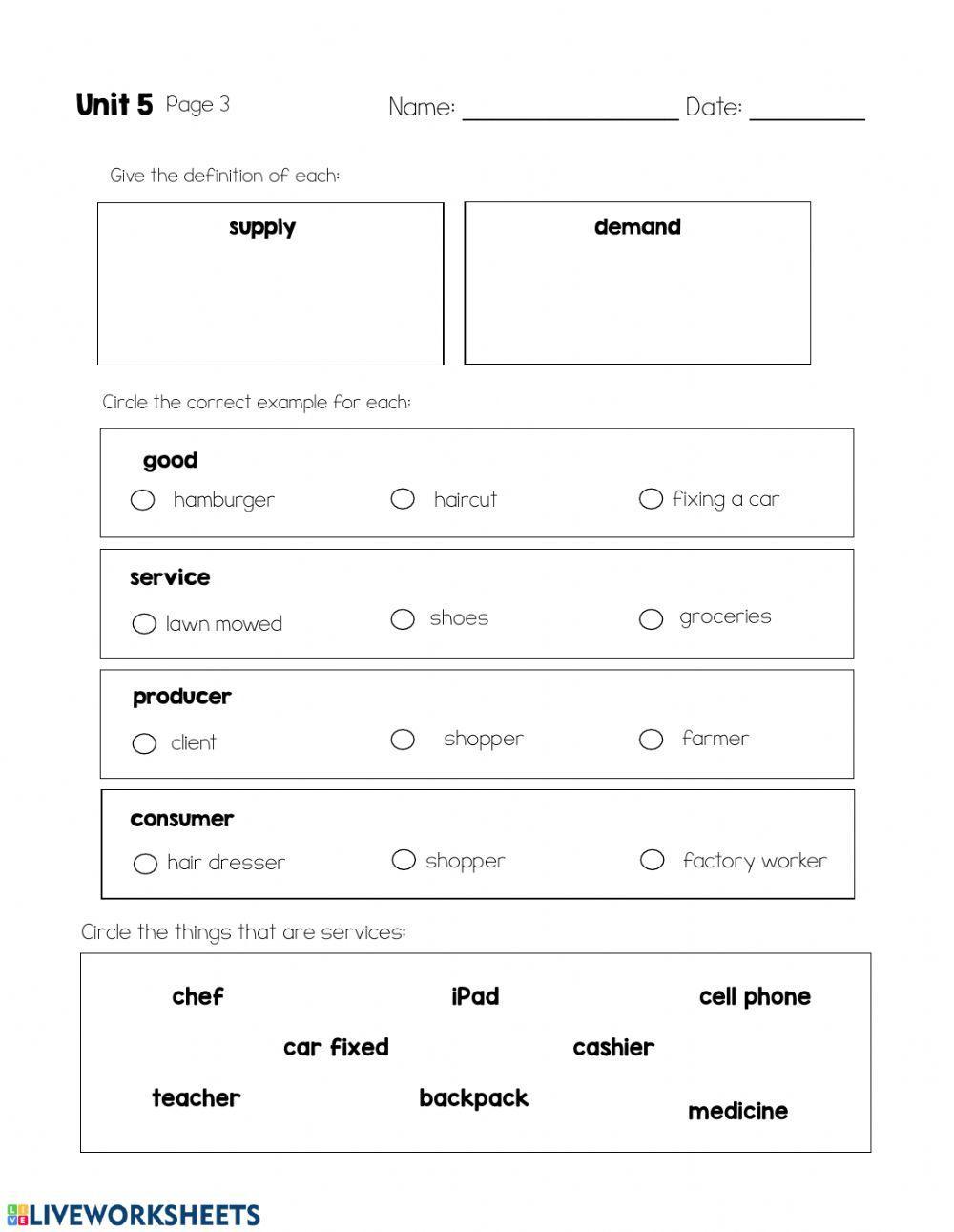 SS-Monday (Economics Day 2)