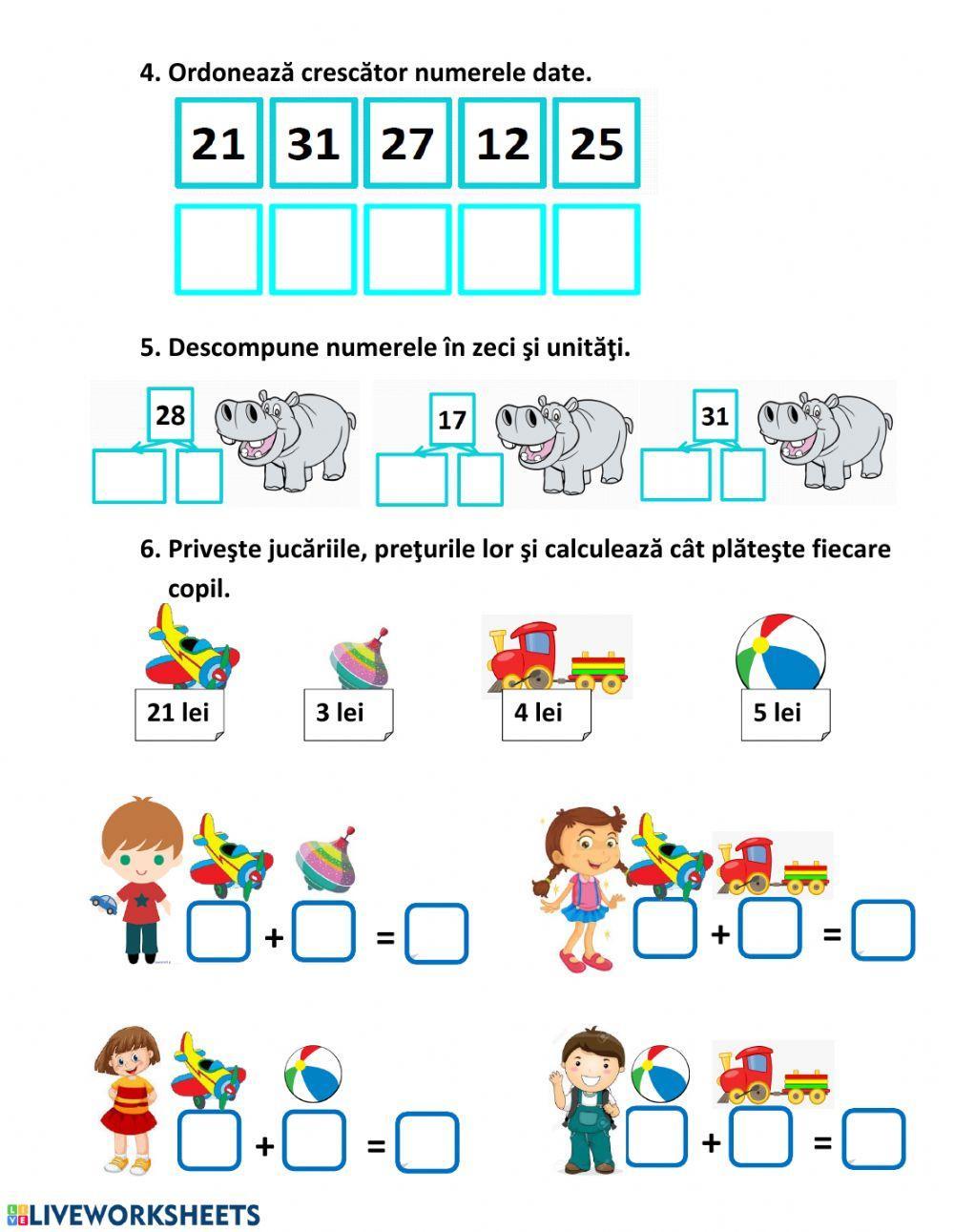 Numerele naturale 0-31