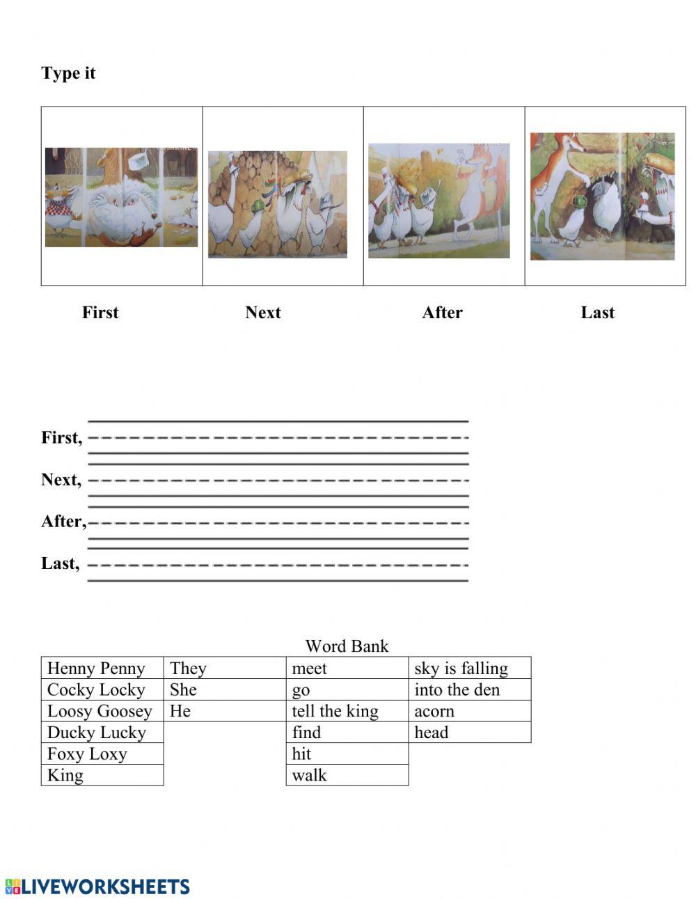 Henny Penny Sequencing