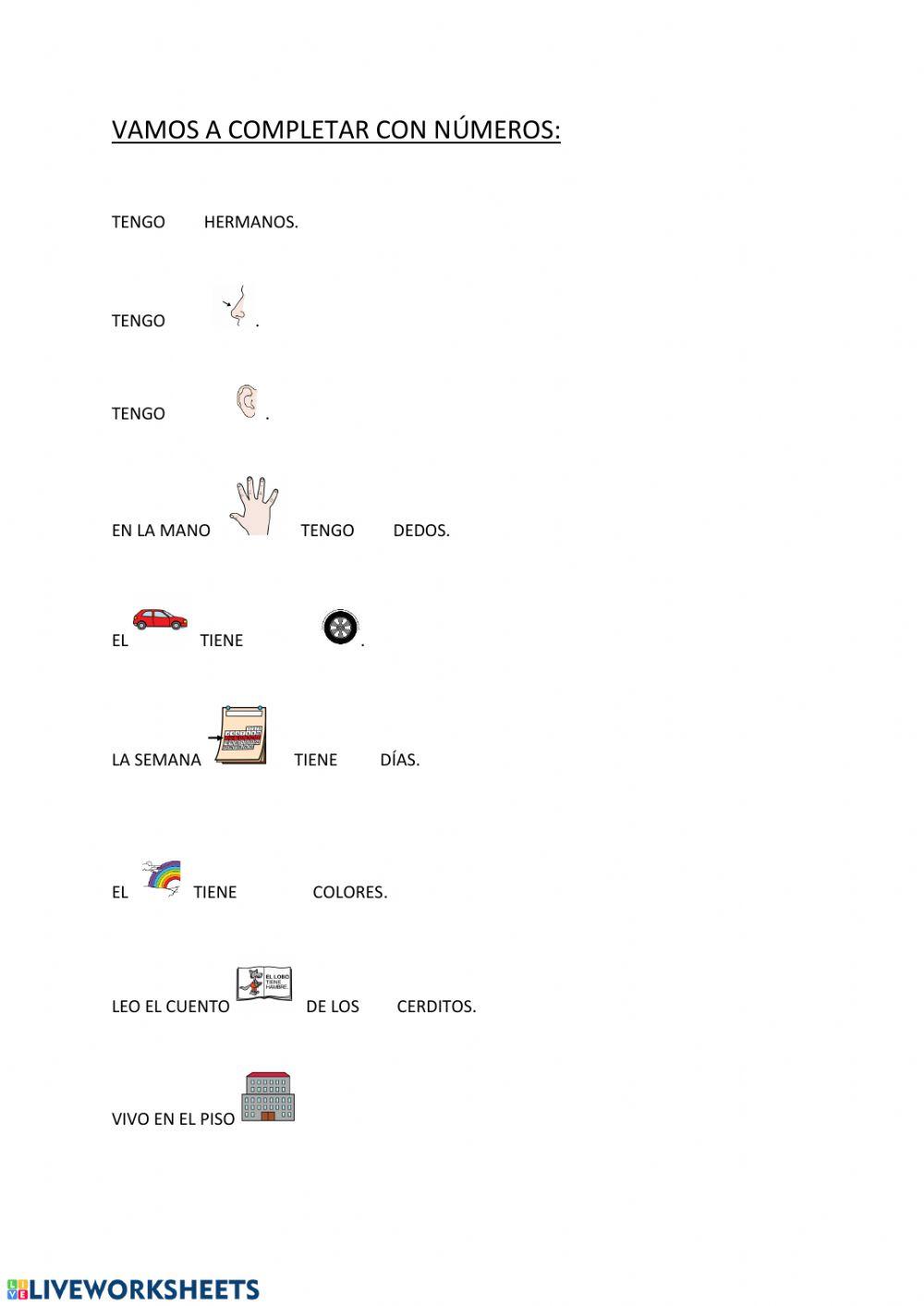 Asocio números con mi mundo