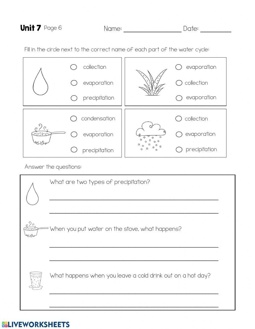 SCI-Wednesday (water cycle day 2)