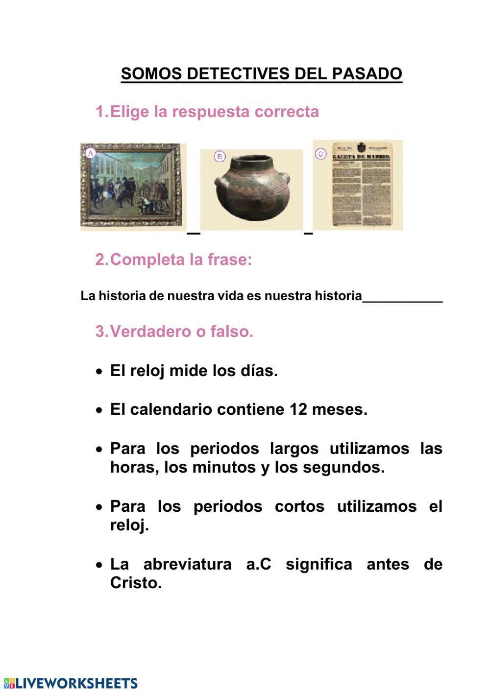 Somos detectives del pasado