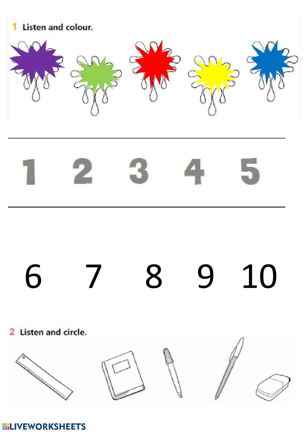 Numeri e colori