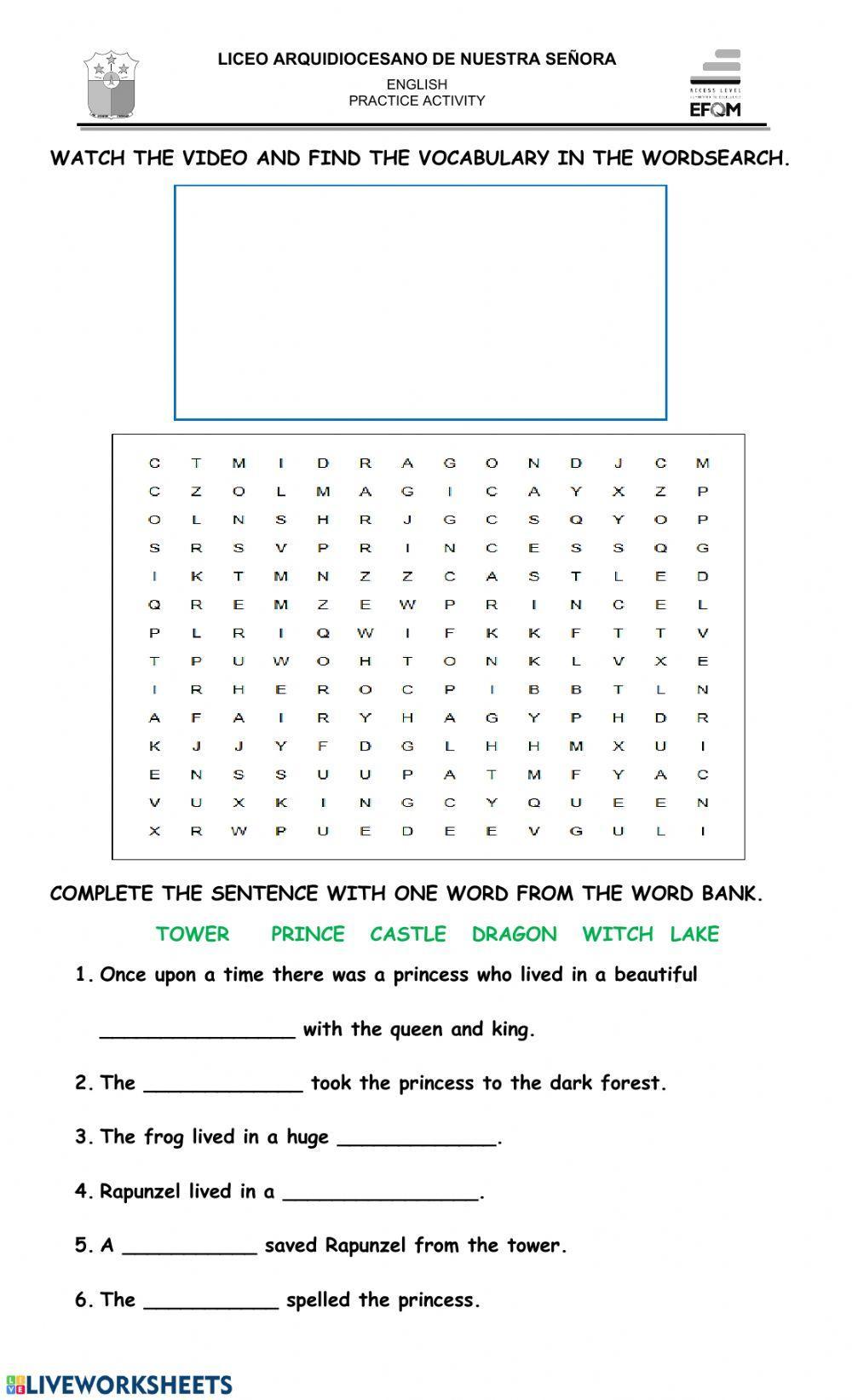 Fairy tales vocabulary