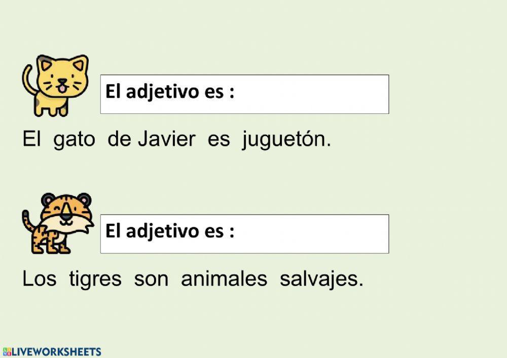 Identifica adjetivos