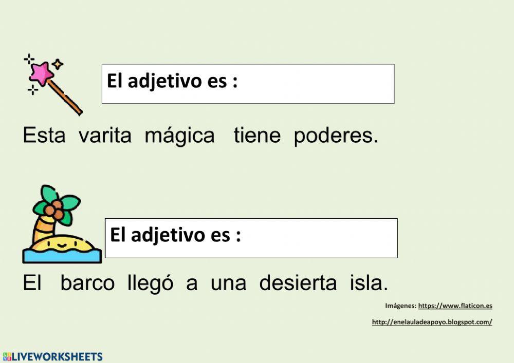 Identifica adjetivos