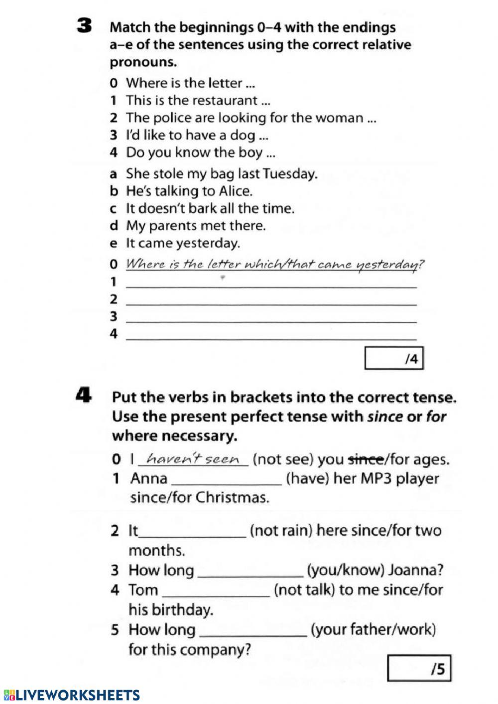 Pre Inter - Final Test