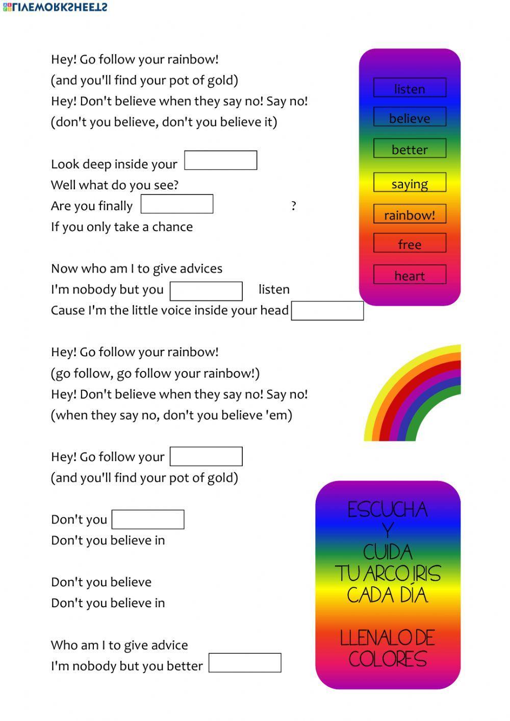 Follow your rainbow song