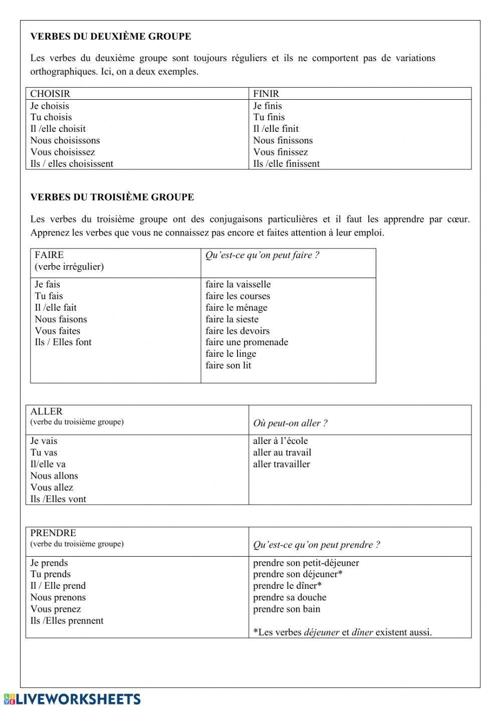 La routine quotidienne