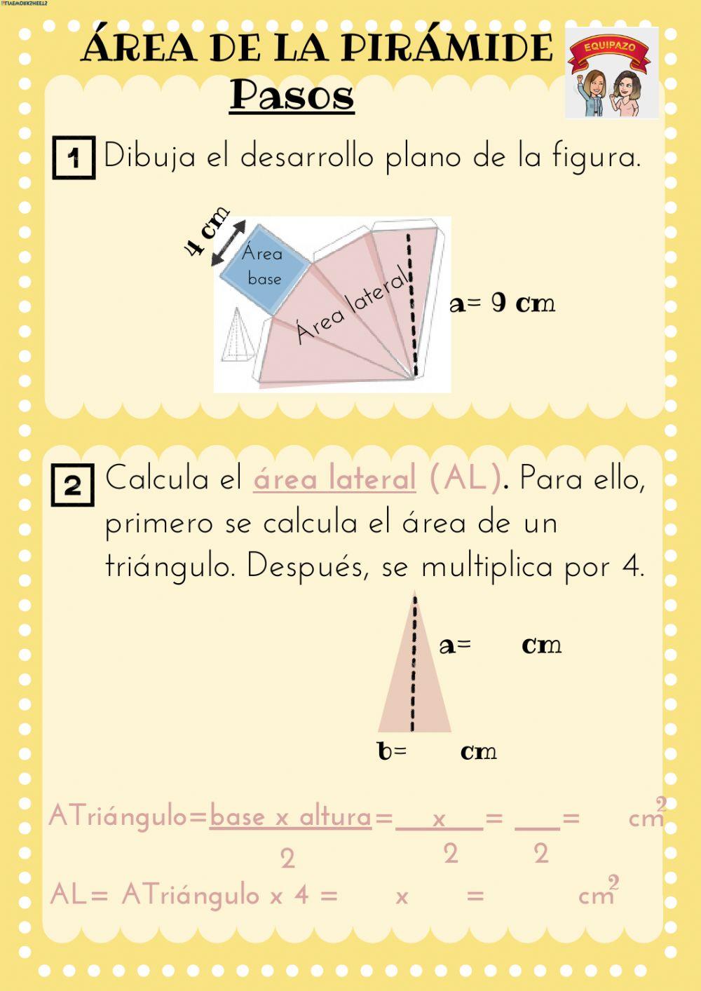 Área de la pirámide