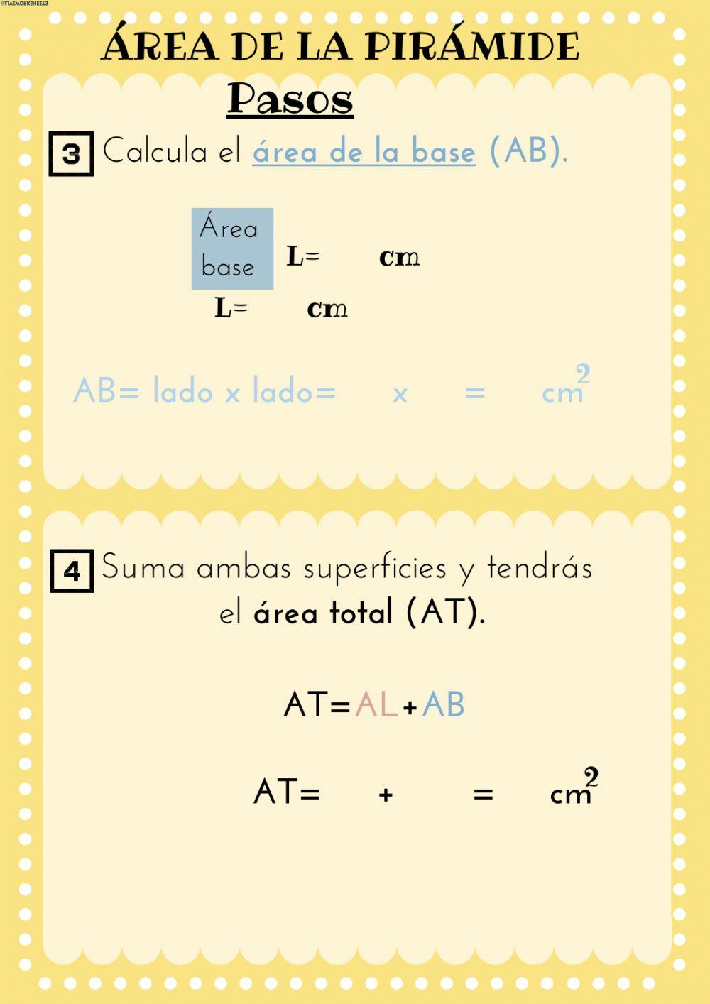 Área de la pirámide