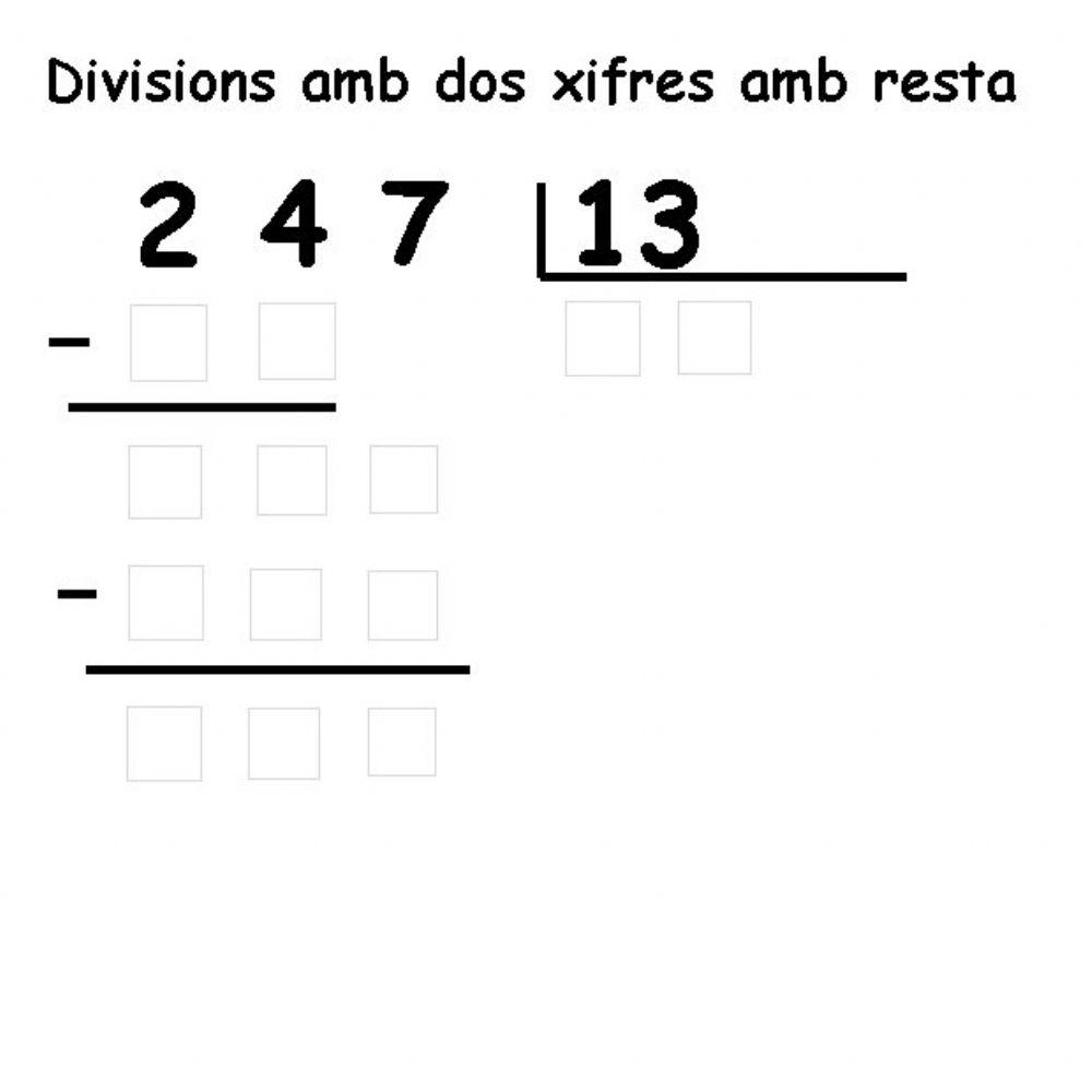 Divisions 2 xifres