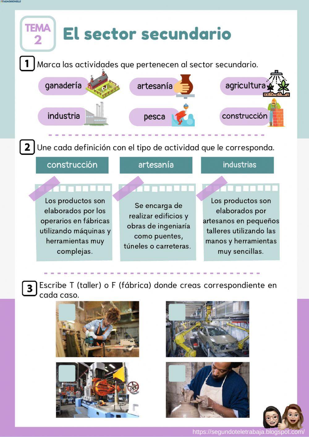 El sector secundario El sector secundario