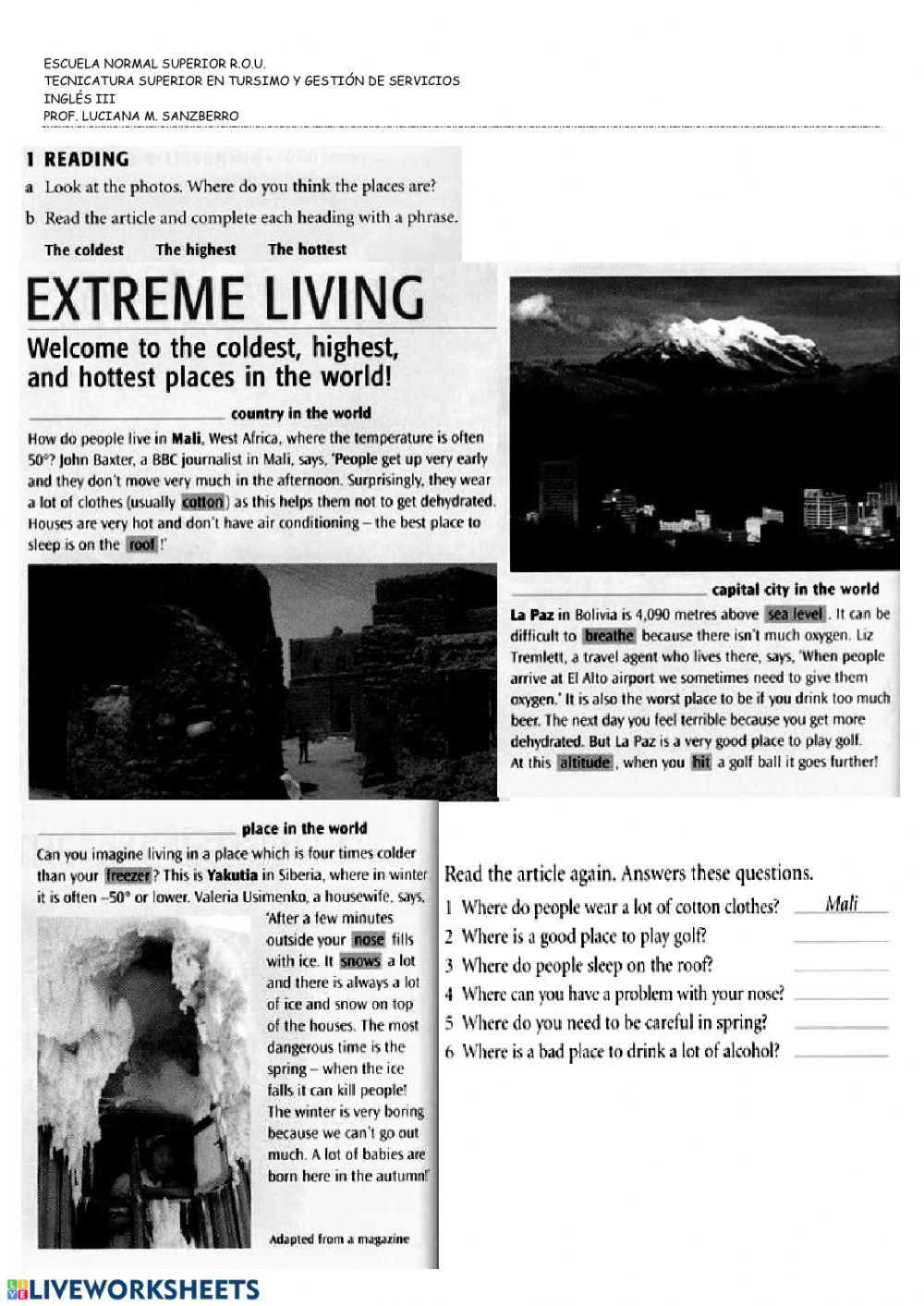 Extreme living