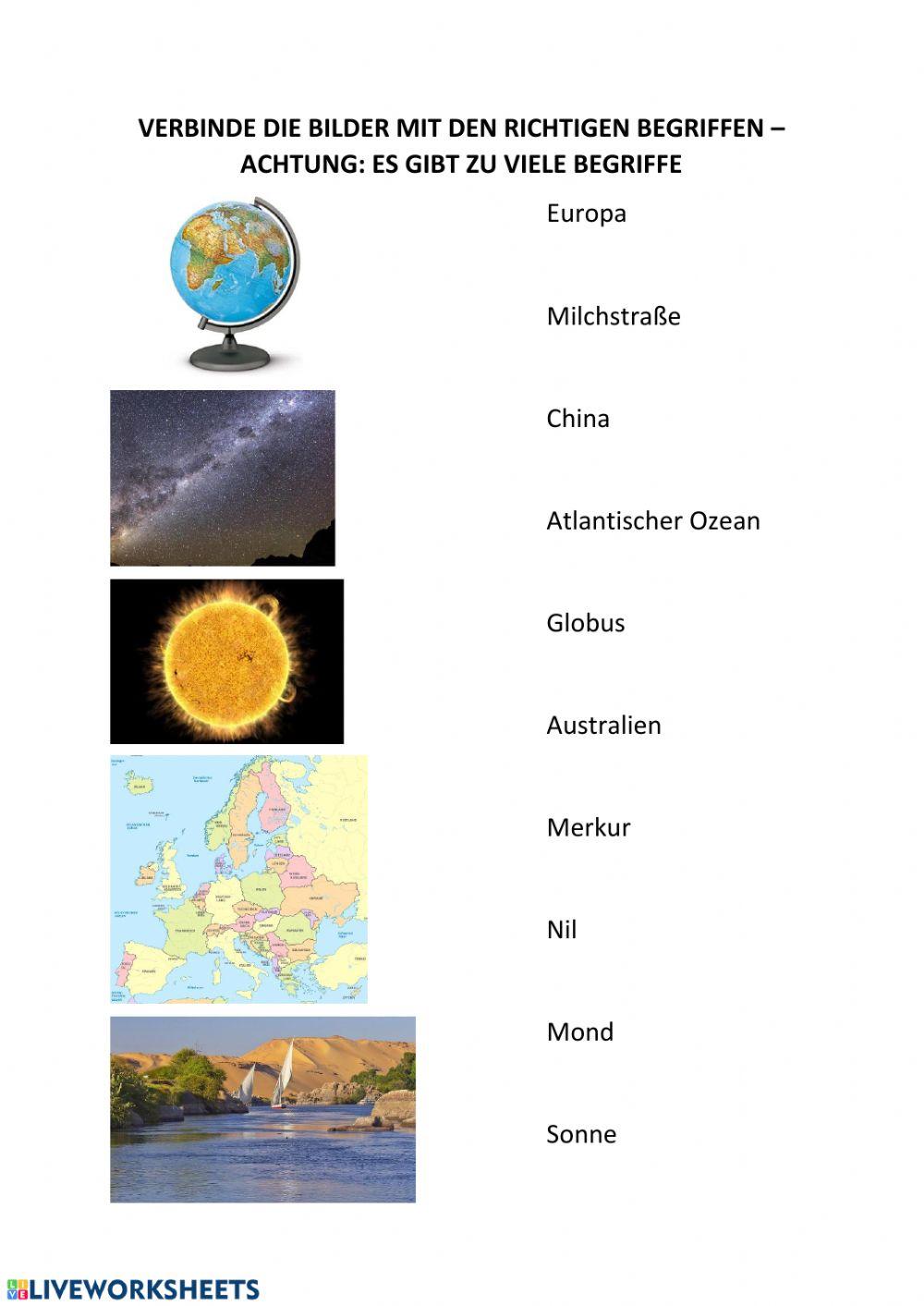 Geographie: gemischt, Welt + Europas Hauptstädte