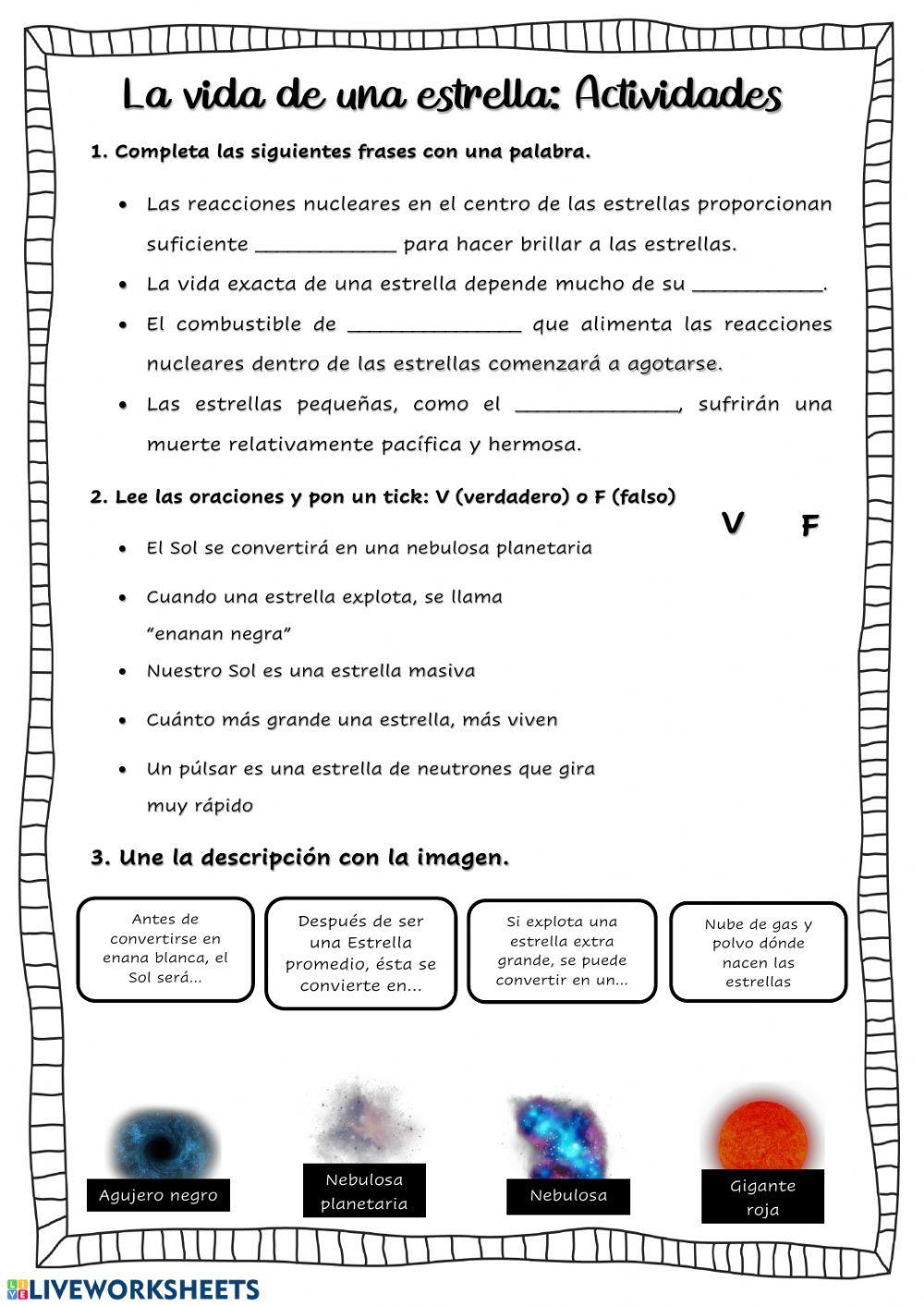 La vida de una estrella