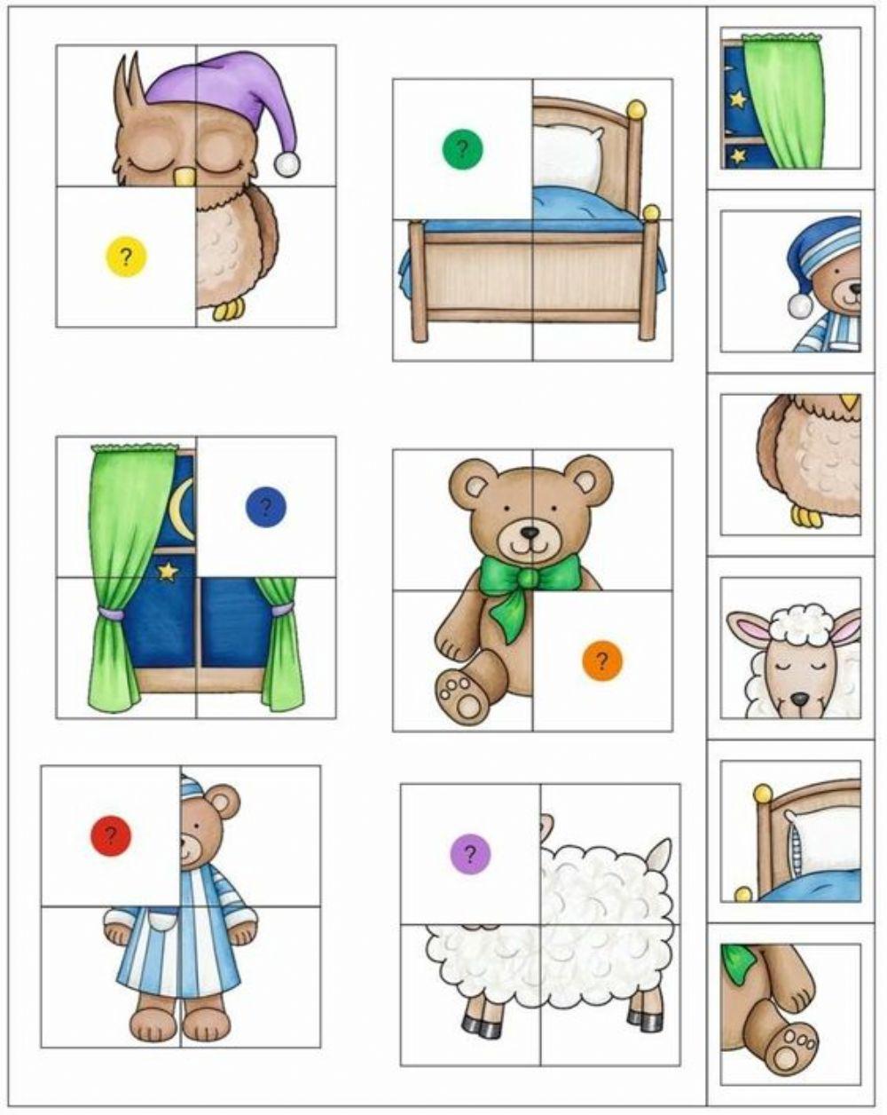 Alvós kép - rész - egész beillesztő feladat