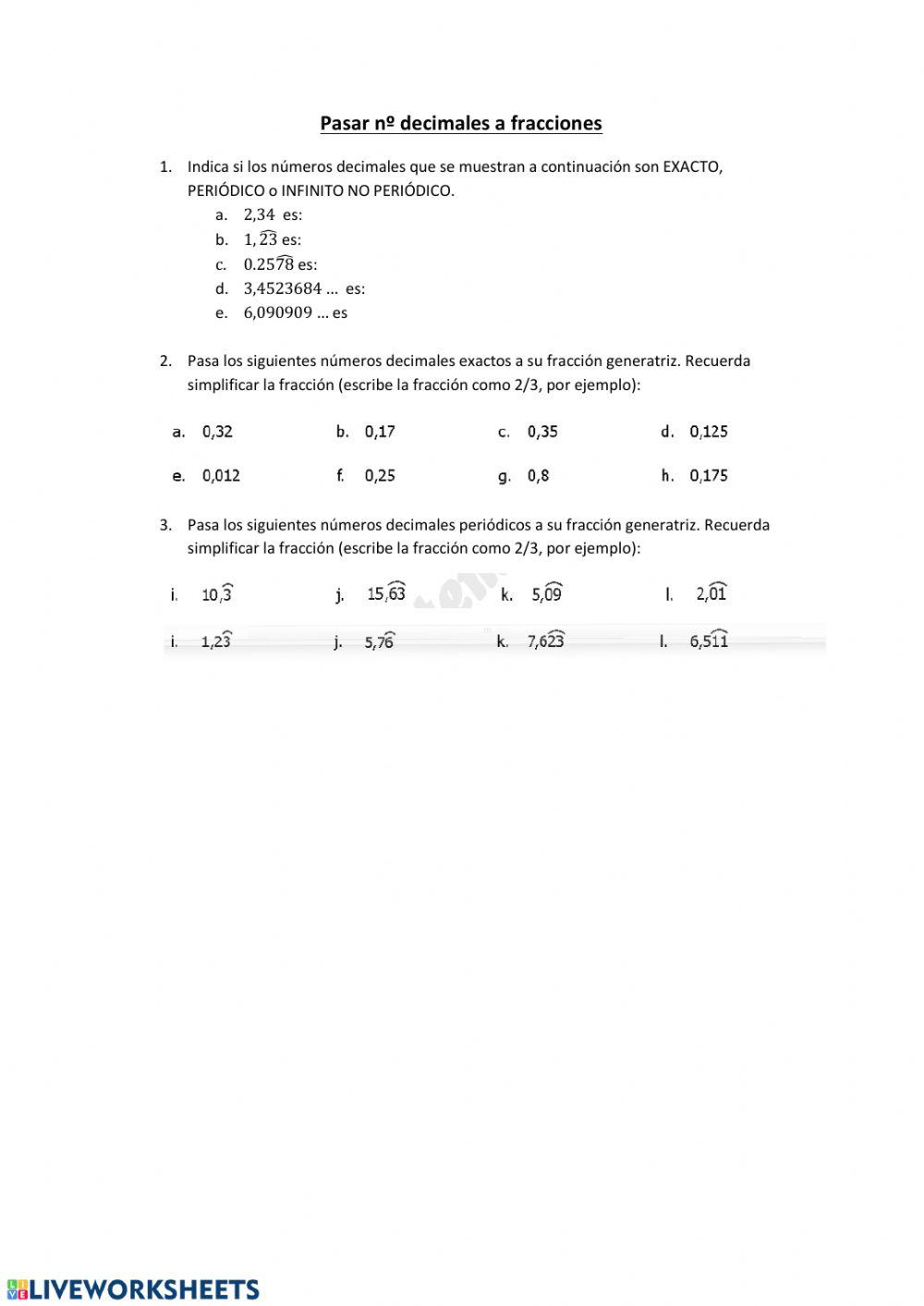 AMP-Fracción generatriz