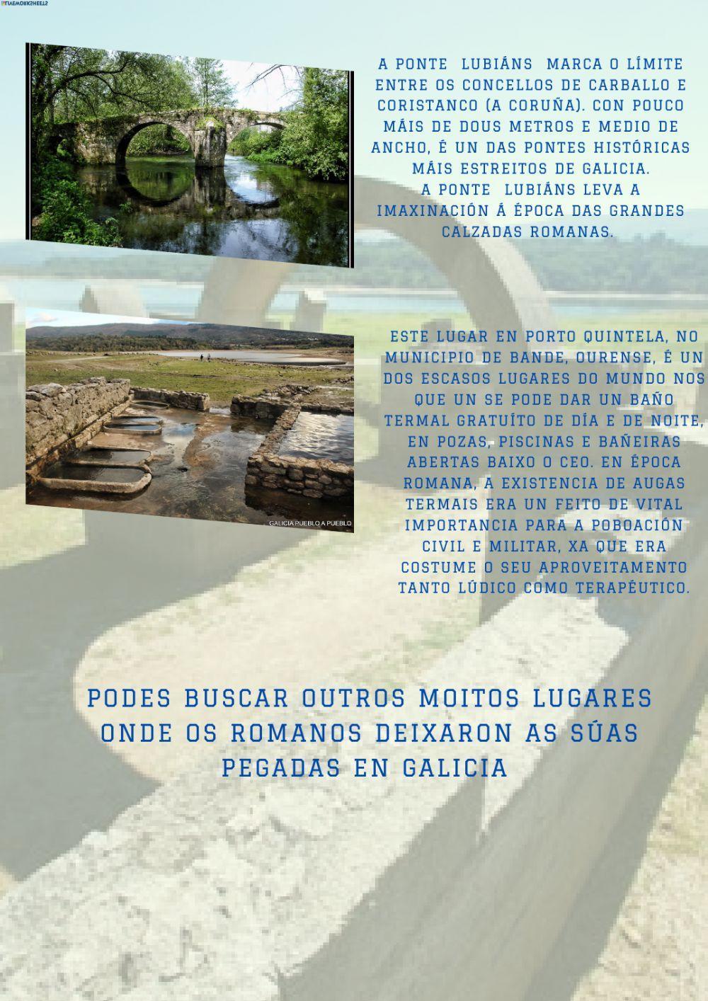 Pegadas romanas en galicia