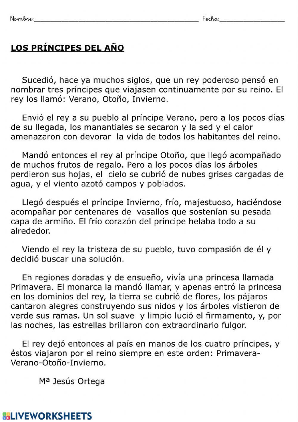 Comprensión lectora viernes 8 de mayo