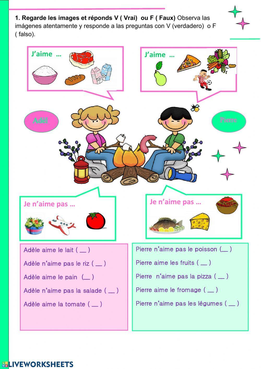 J'aime - Je n'aime pas