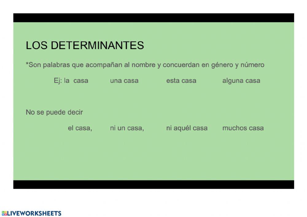 Los determinantes