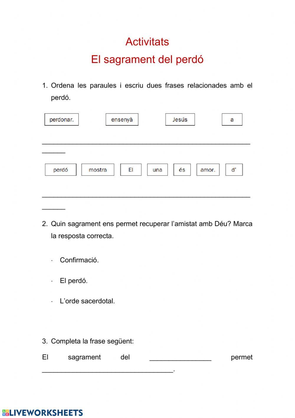 El sagrament del perdó