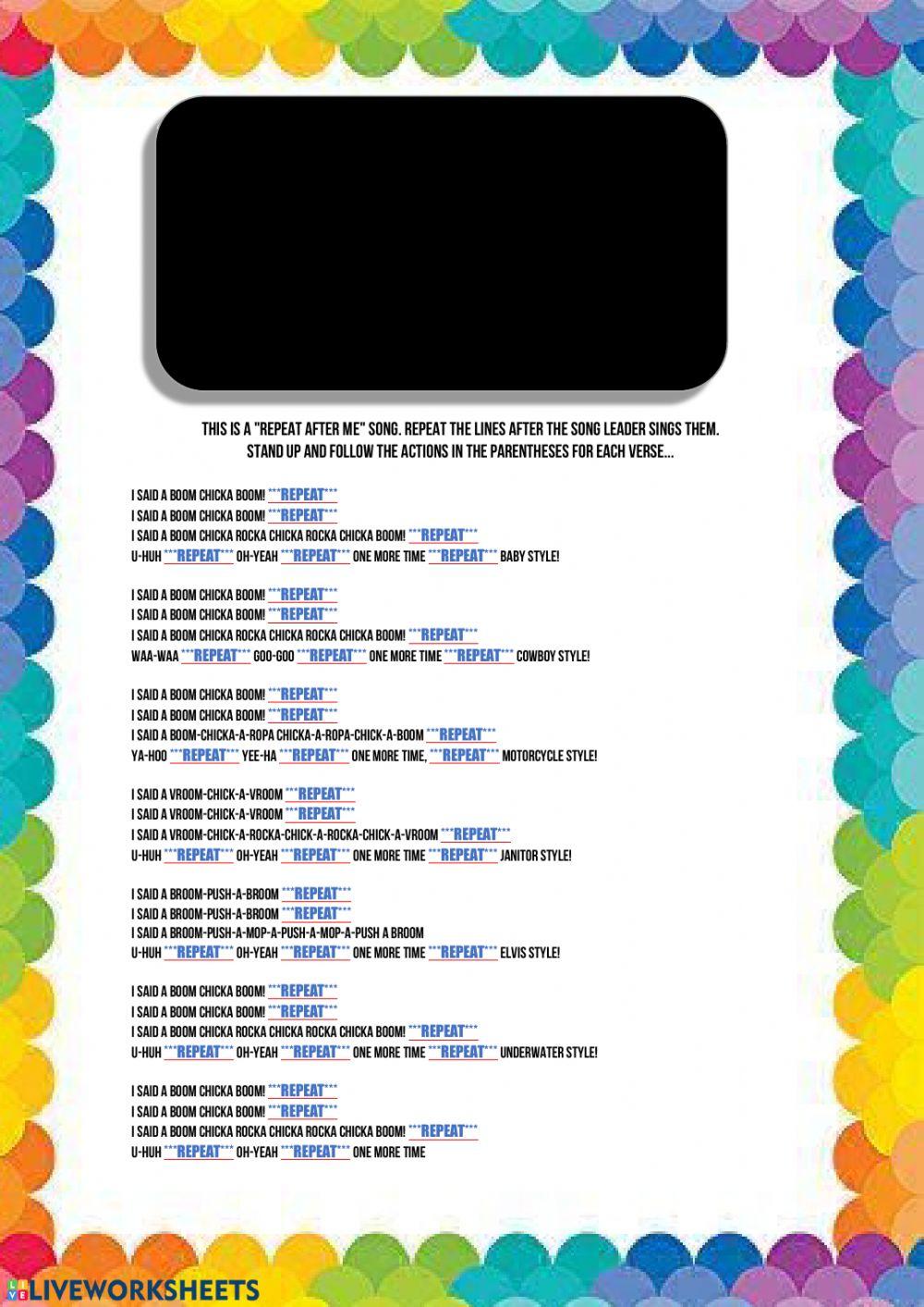 Boom Chick a Boom (song)