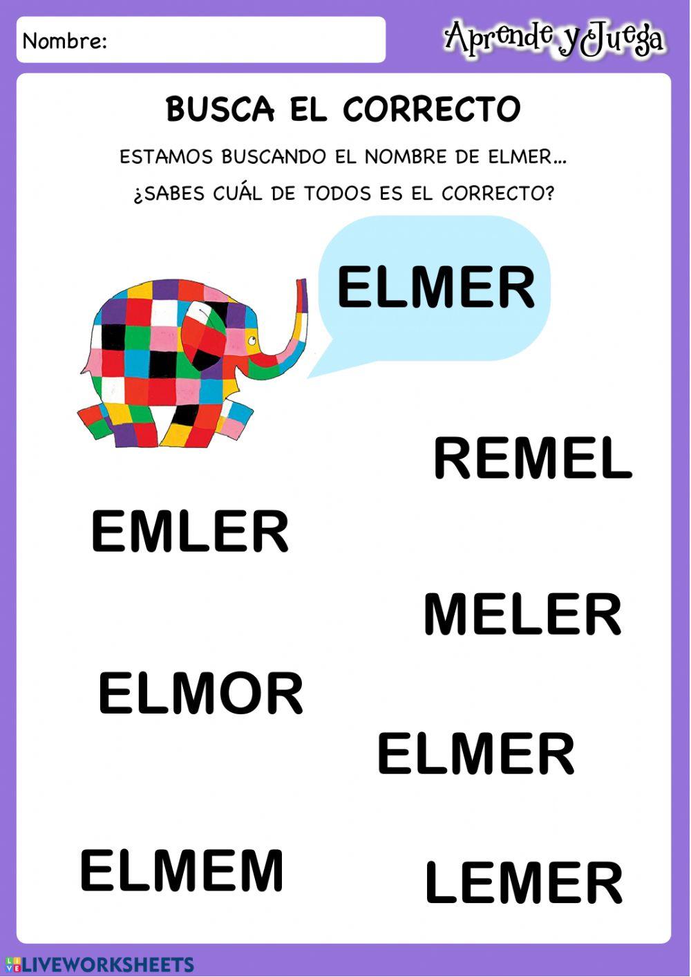 Nombre Elmer