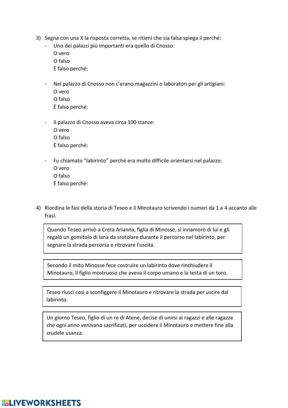 Verifica sui Cretesi