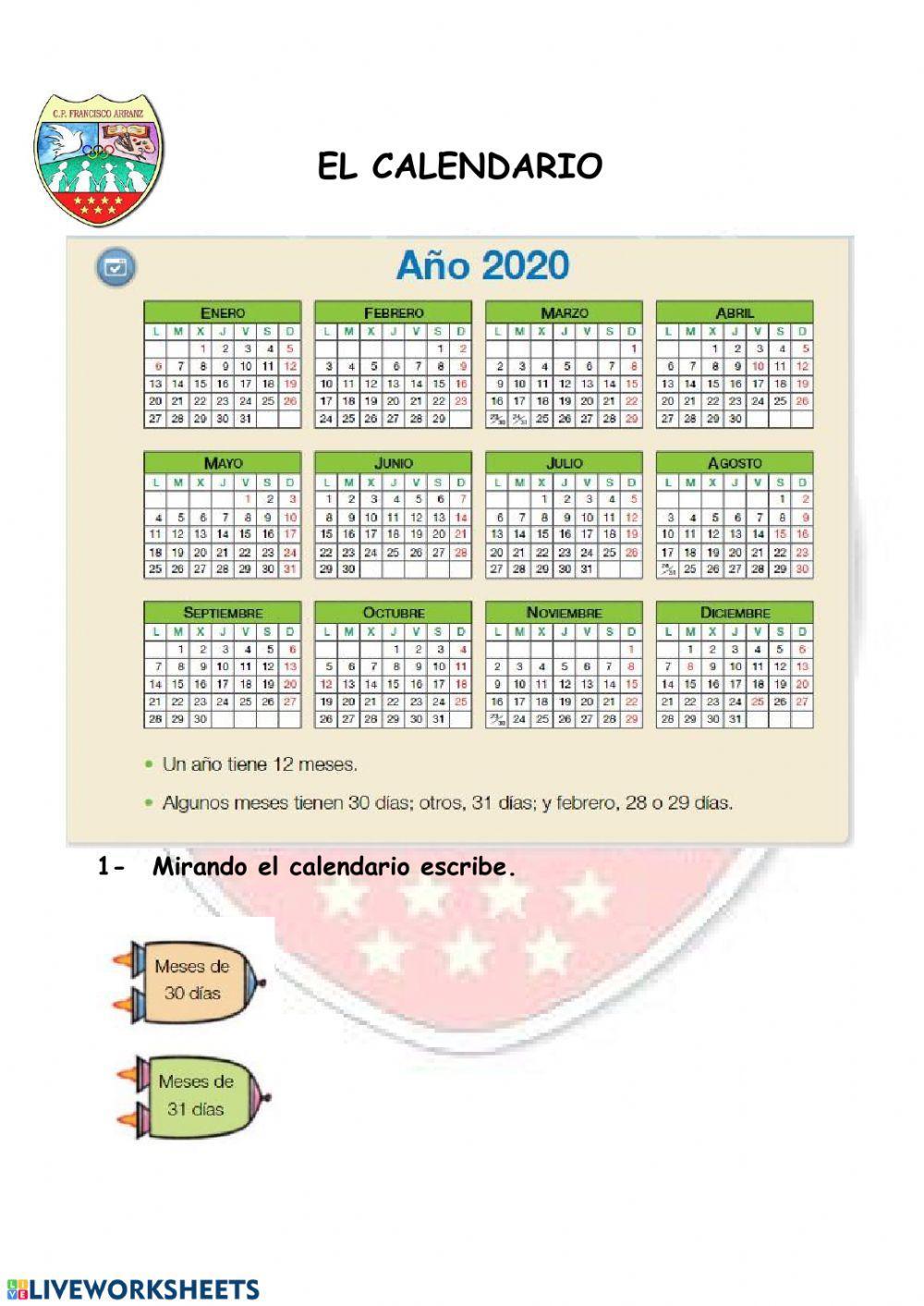 El calendario El calendario