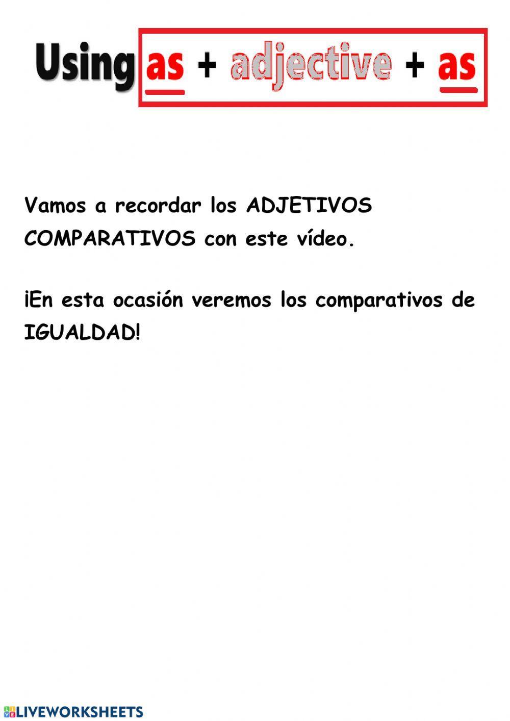 Comparativo de igualdad Inglés