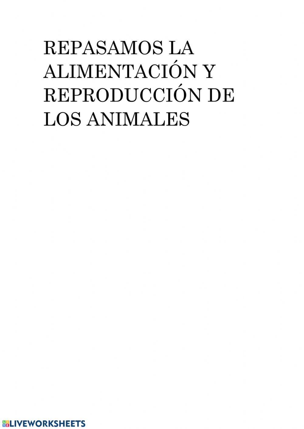 Alimentación y reproduciión