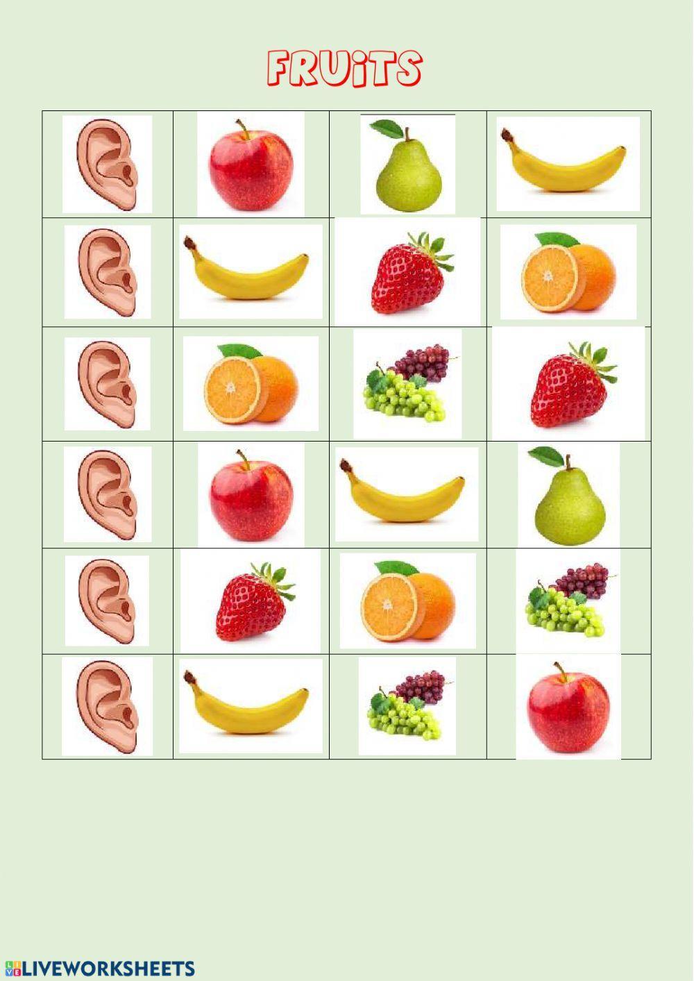 Fruit vocabulary Fruit vocabulary