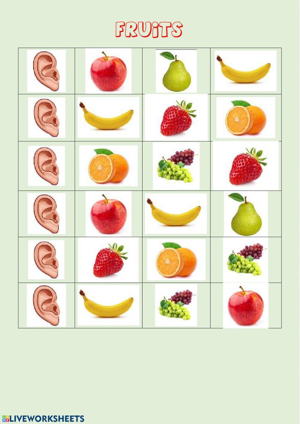 Fruit vocabulary