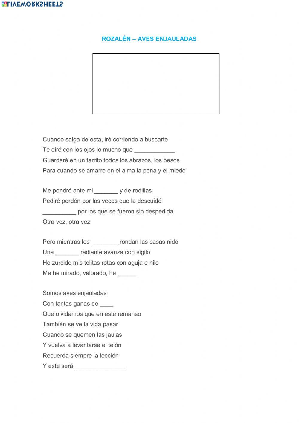 Comprensión oral. aves enjauladas