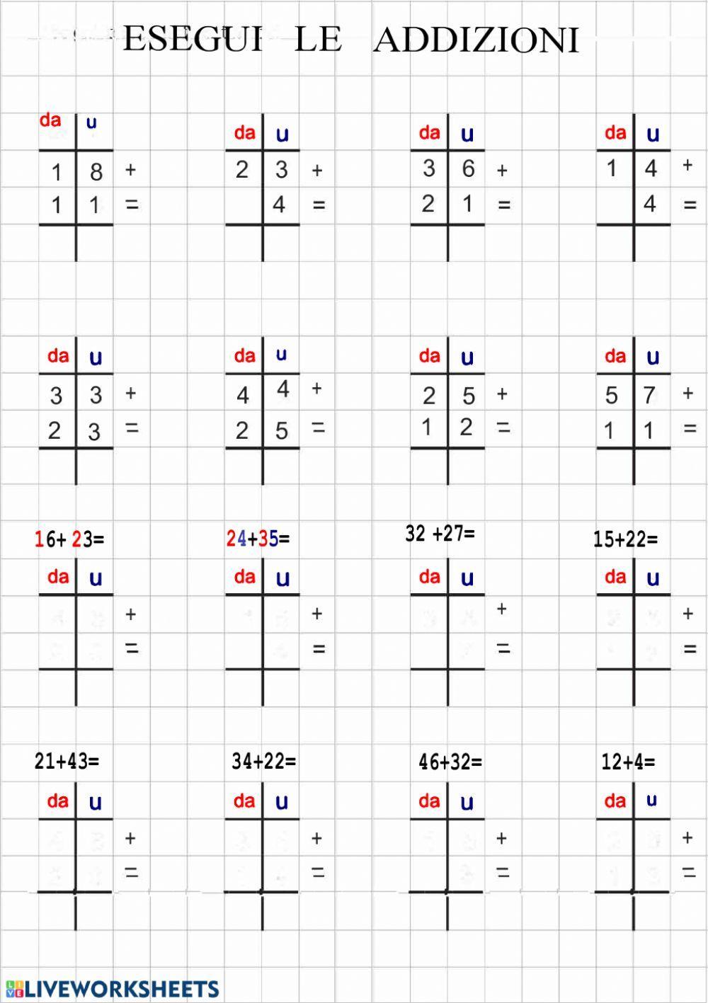 addizioni-senza-cambio-worksheet-live-worksheets
