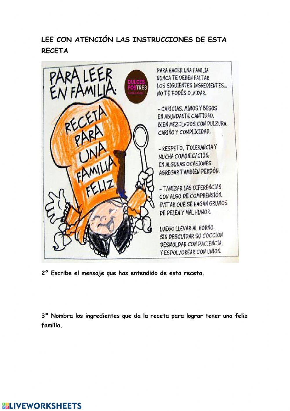 Receta familia feliz