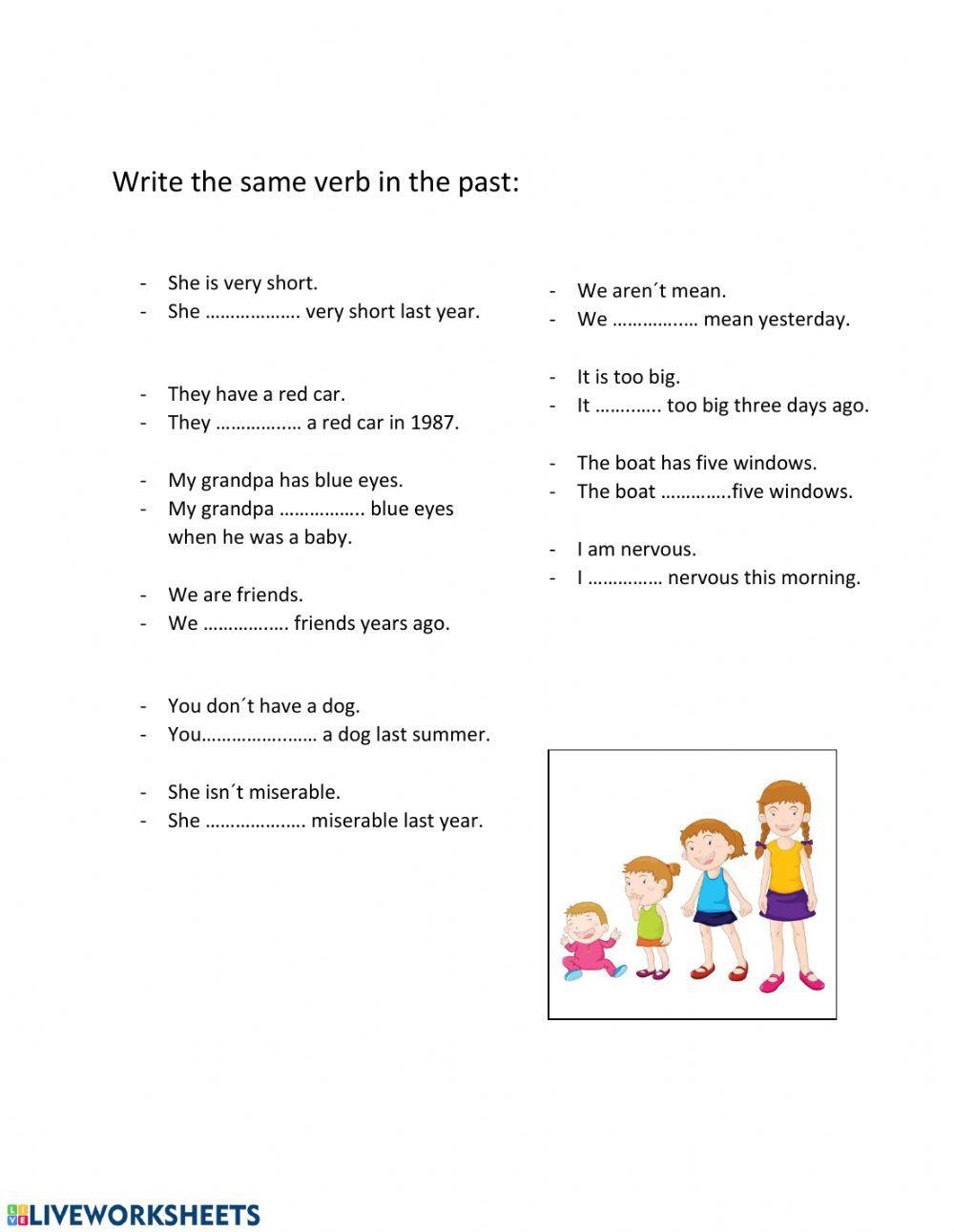 Past simple: verbs to be and to have