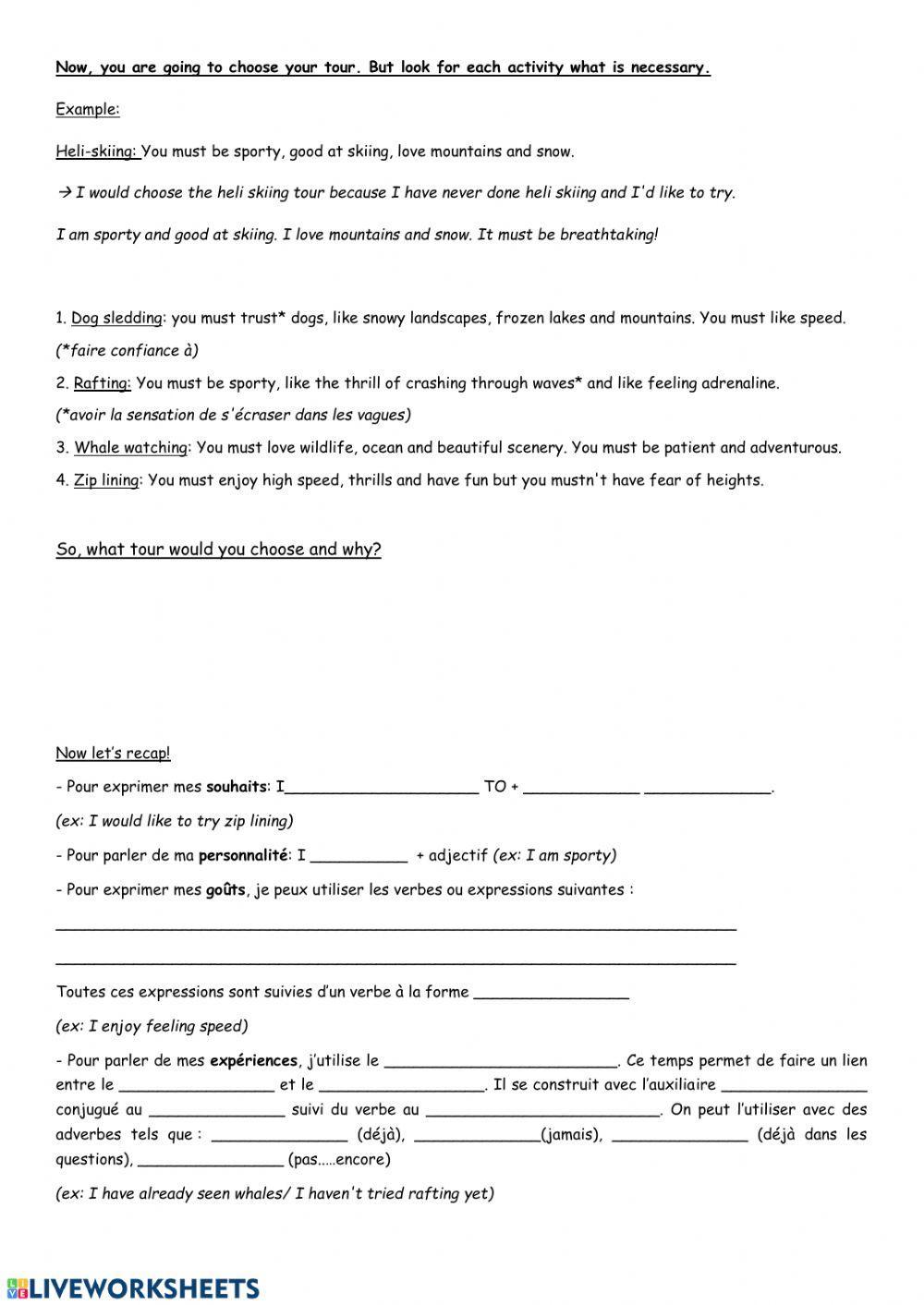 Which tour would you go on