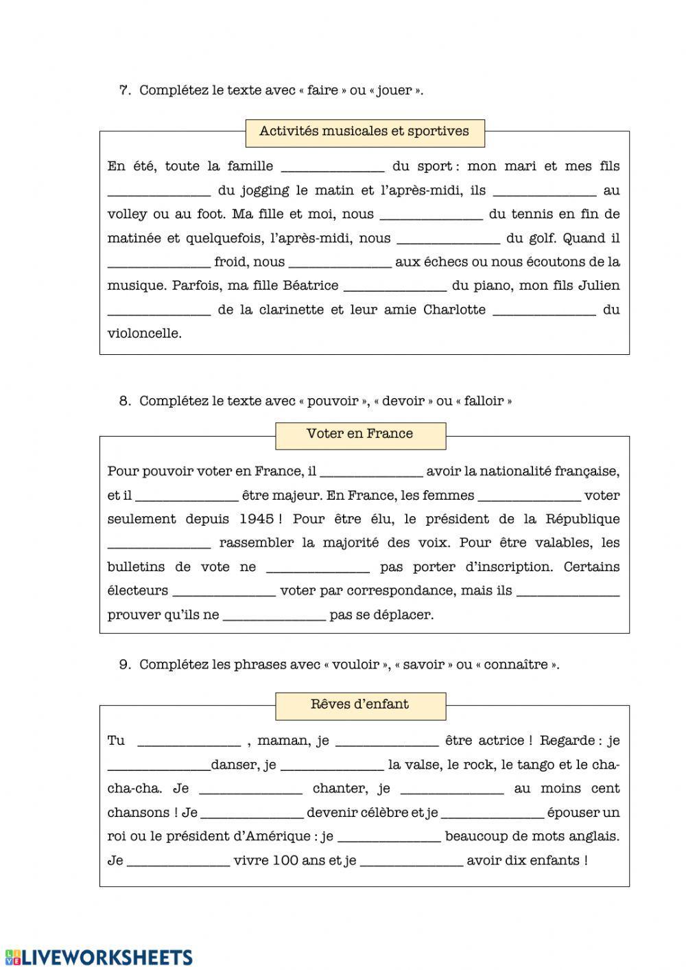 Verbes 2ème groupe + Irréguliers