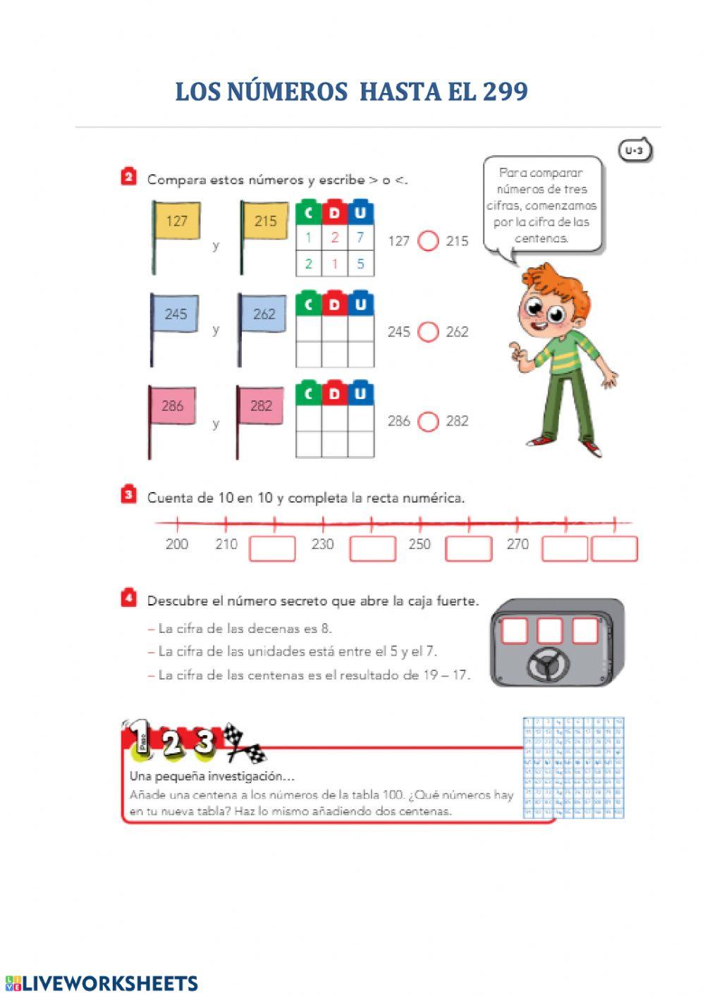 Números hasta 299