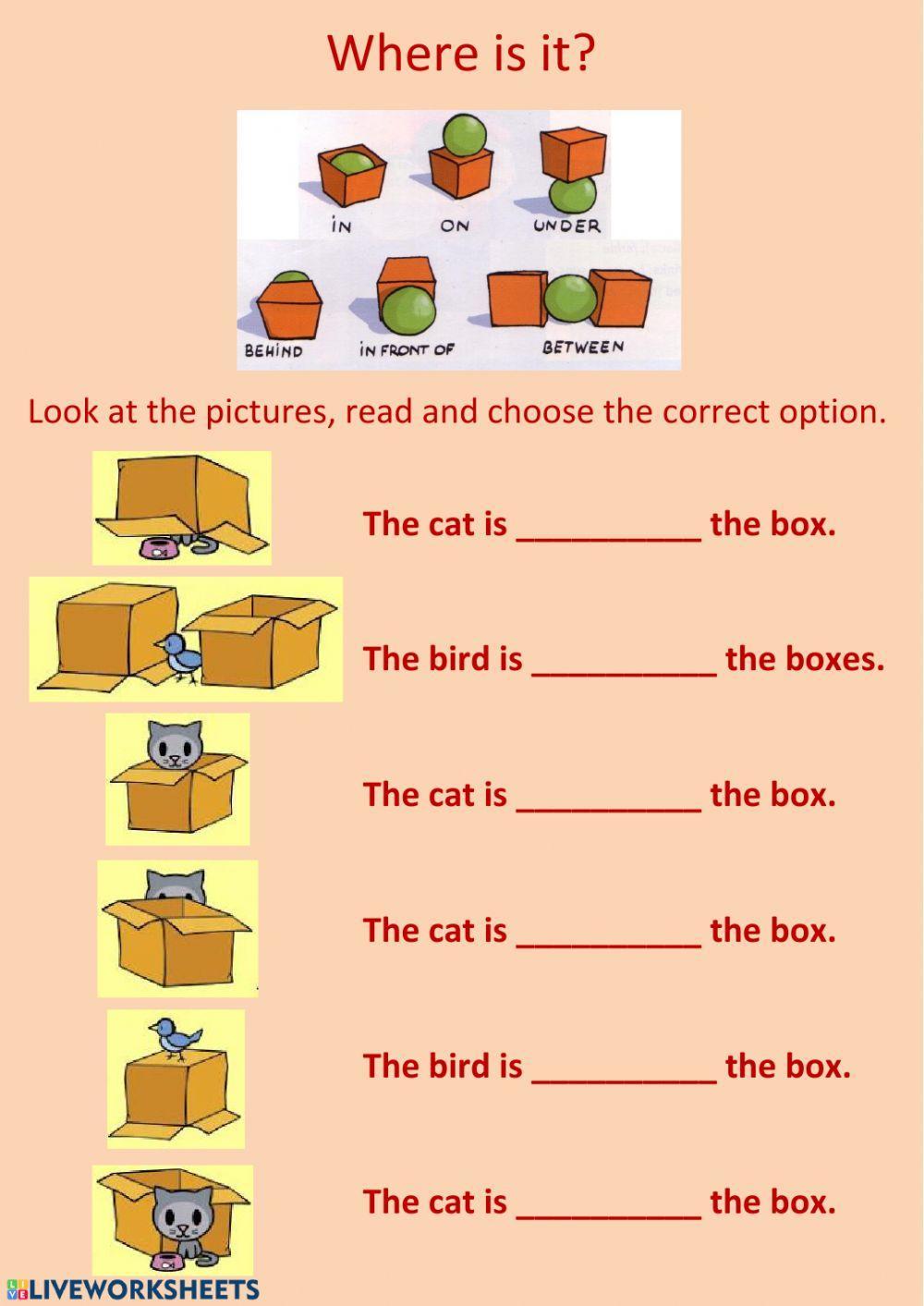 Prepositions of place