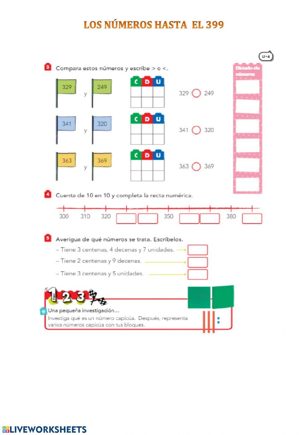 Números hasta 399